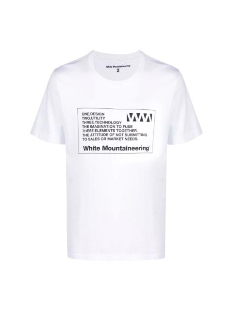White Mountaineering graphic-print cotton T-shirt