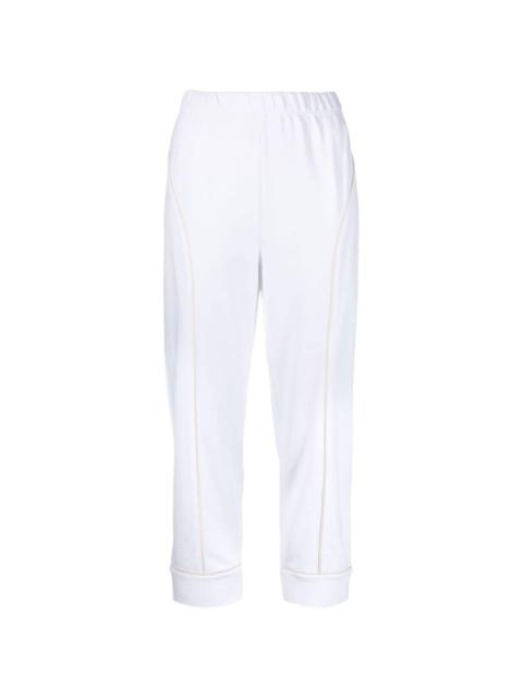 elasticated-waist zip-up track pants