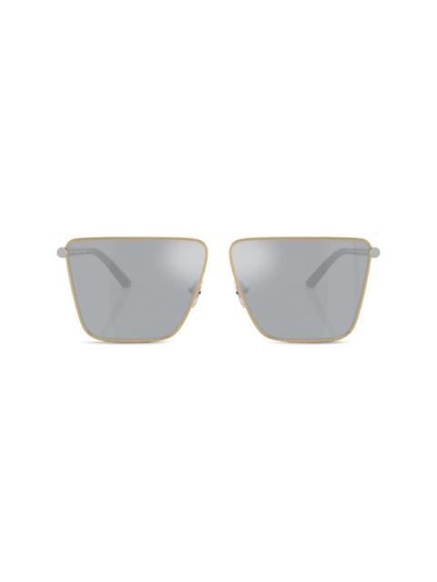 VERSACE Tubular Greca square-frame sunglasses
