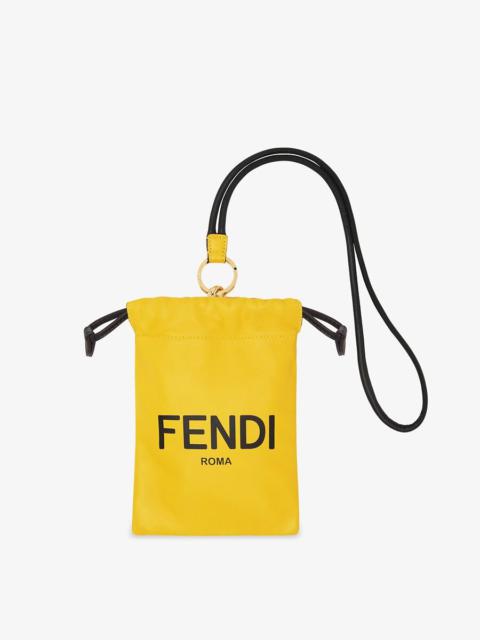 FENDI Yellow nappa leather pouch