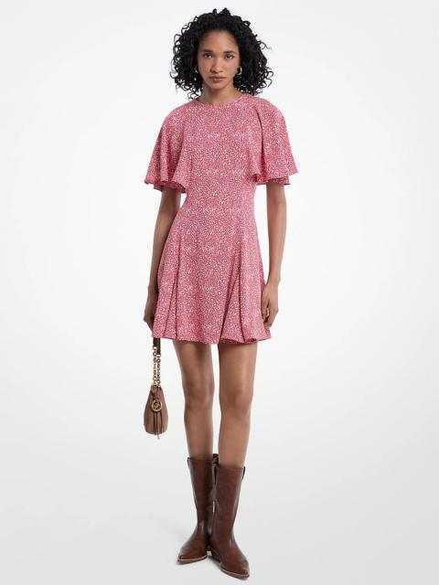 MICHAEL KORS Printed Satin Crepe Mini Dress