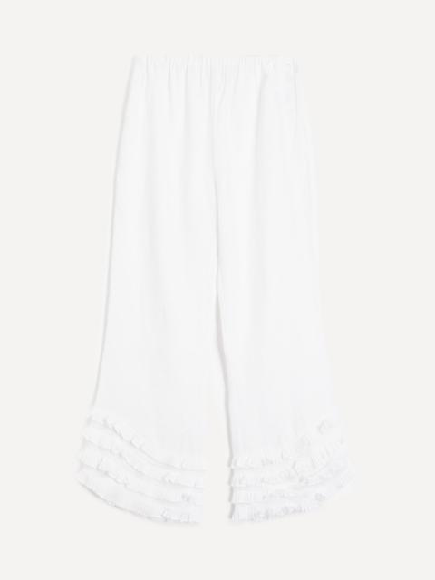 POSSE Florence Linen Ruffle Trousers