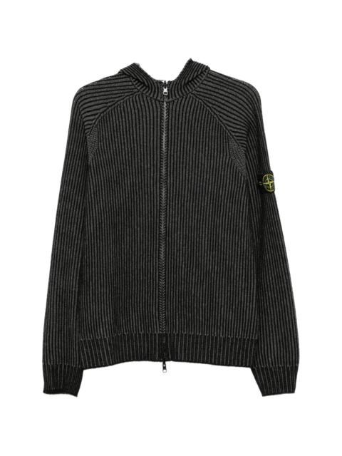 Stone Island Stone Island Ribbed-knit Zip-up Cardigan
