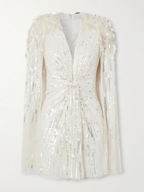 JENNY PACKHAM Lady Love Sequined Tulle Mini Dress