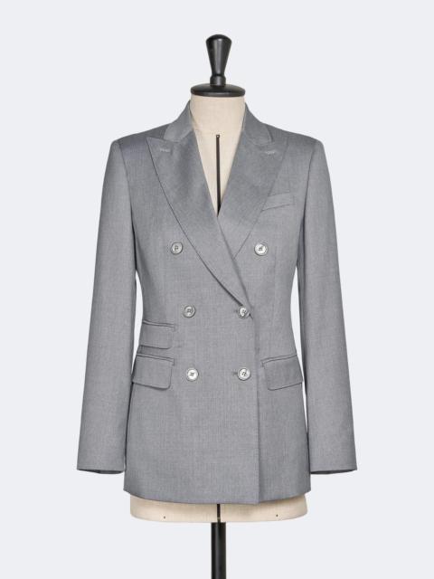 Max Mara Double-breasted wool twill blazer - MEDIUM GREY