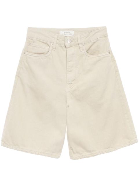 Studio Nicholson logo-patch cotton-blend shorts