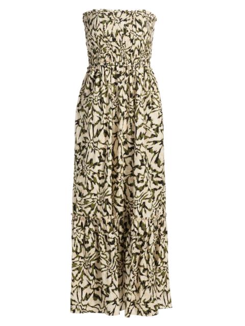 MISA Women's Sanya Floral Smocked Maxi Dress - Abstract Floraburst