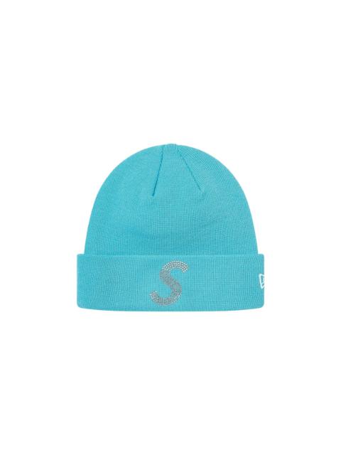 Supreme x New Era x Swarovski S Logo Beanie 'Light Aqua'