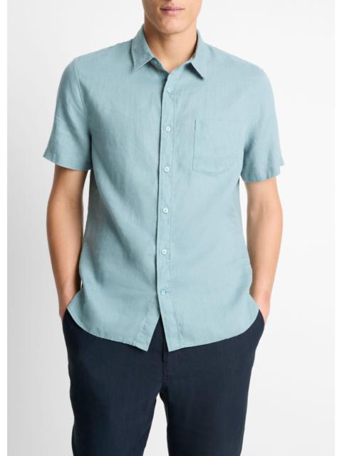 Vince Linen Short-Sleeve Shirt