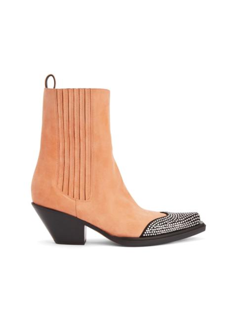 ALEXANDRE VAUTHIER suede studded ankle boots