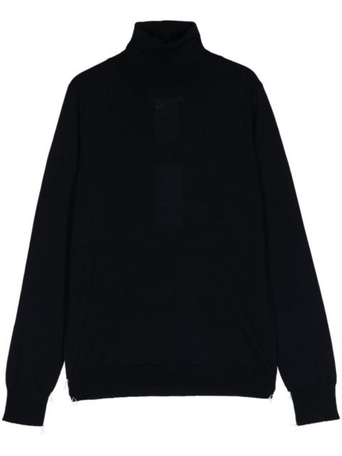 スウェット・トレーナー MAISON MARGIELA TURTLENECK PULLOVER IN NAVY WOOL Maison Margiela TURTLENECK PULLOVER IN NAVY WOOL