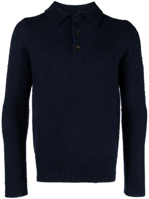 Aspesi knitted wool polo shirt