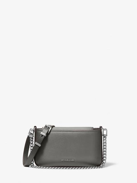 MICHAEL KORS Bryant Small Burnished Leather Convertible Crossbody Bag