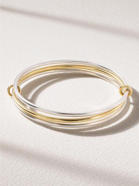 Spinelli Kilcollin Lumin Set Of Three 18-karat Yellow And White Gold Bracelets