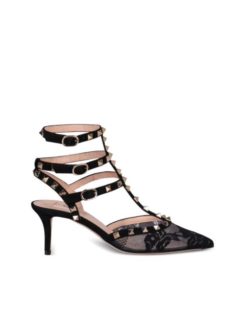 Valentino 65mm Rockstud lace stud pumps