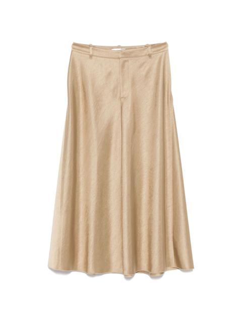 Vince satin midi skirt