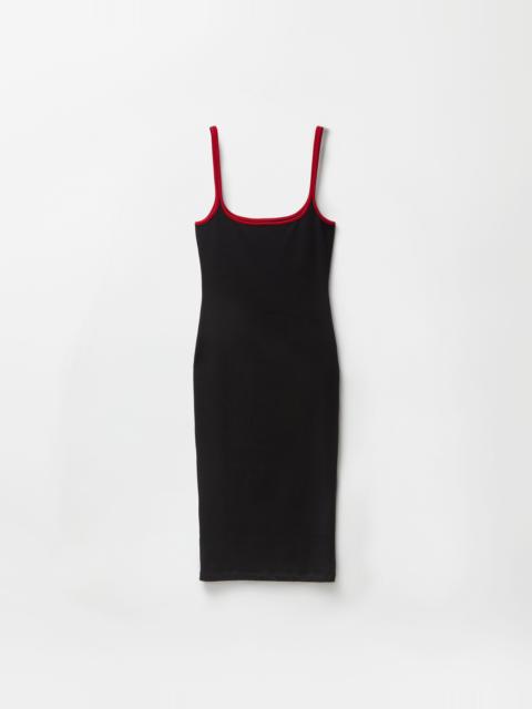 VERSACE Embroidered Stretch Cotton-Jersey Midi Dress