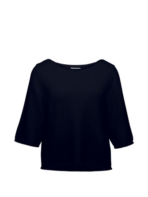 Allude ribbed knitted sweater