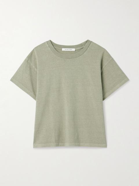 SLVRLAKE Square cotton-jersey T-shirt Gray green