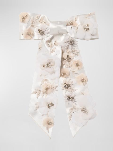 Jennifer Behr Krista Floral Bow Barrette