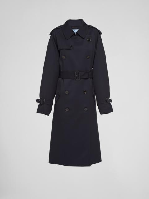 Prada Double-breasted gabardine trench coat