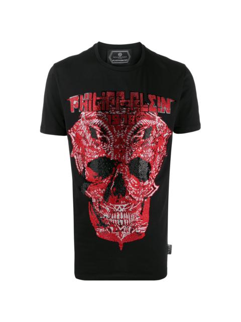PHILIPP PLEIN embellished skull short sleeve T-shirt
