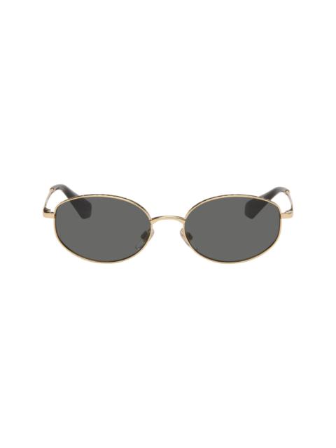 Burberry Gold Oval Sunglasses
