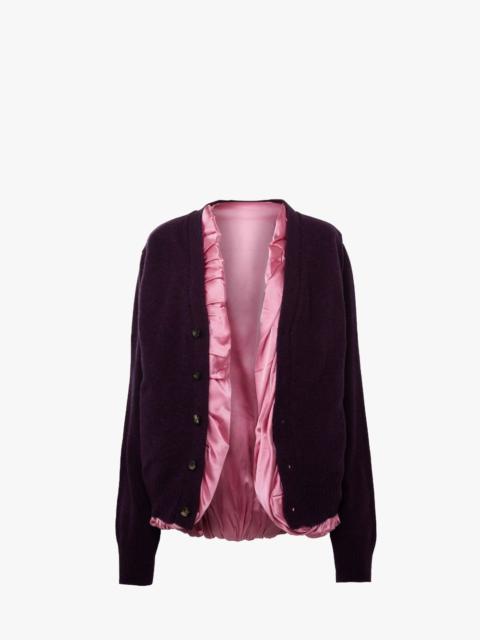 SATIN LINED CARDIGAN