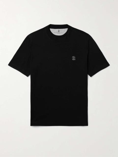 Brunello Cucinelli Logo-Print Cotton-Jersey T-Shirt