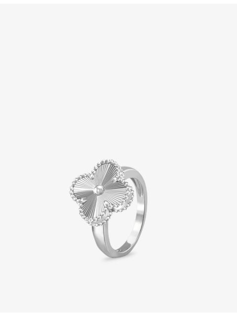 Van Cleef & Arpels Vintage Alhambra 18ct white-gold ring