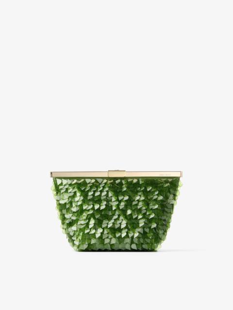 JIMMY CHOO Ganache Clover All Over Heart Pailettes Clutch Bag