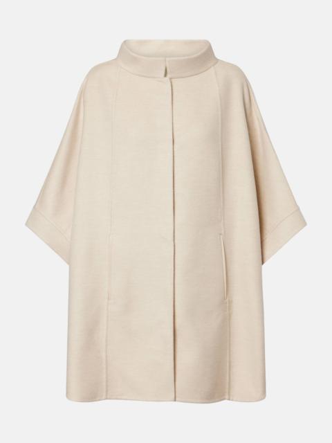 Loro Piana Salzburg leather-trimmed cashmere cape