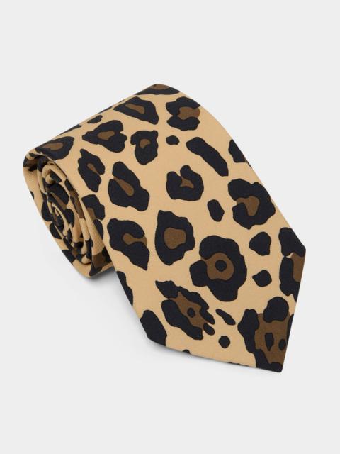 TODD SNYDER Italian Silk Leopard Tie
