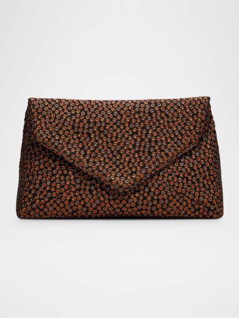 Envelope Flap Embellished Clutch Bag