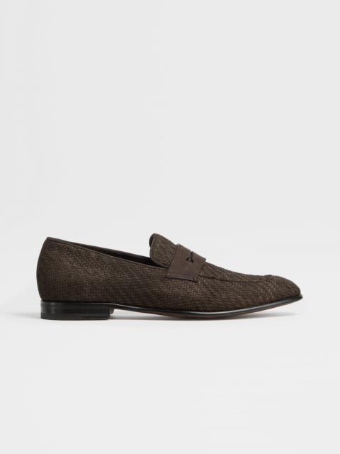 DARK BROWN PELLETESSUTA™ NUBUCK L'ASOLA LOAFERS