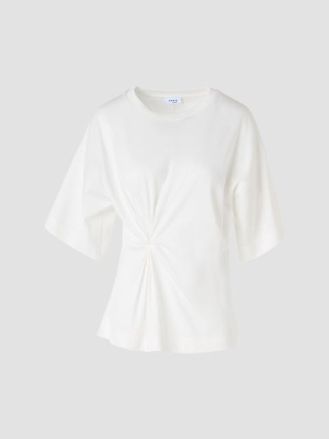 AKRIS Women's Pinched Jersey T-Shirt - Cream
