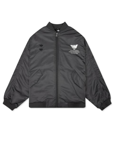 adidas Originals X Willy Chavarria Satin Bomber Jacket Grey