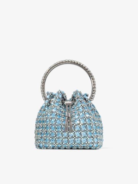 JIMMY CHOO Atelier Bon Bon
Dusty Blue Satin Floral Sequin & Crystal Bag