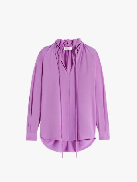 Victoria Beckham Ruched-neck Blouse in Purple