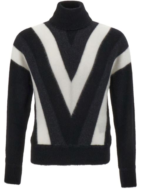 SAINT LAURENT graphic-print wool jumper