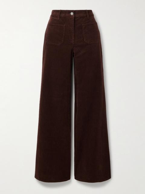 NILI LOTAN Florence Cotton-blend Corduroy Flared Pants
