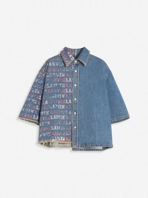 LANVIN X FUTURE UNISEX ASYMMETRICAL PRINTED SHIRT