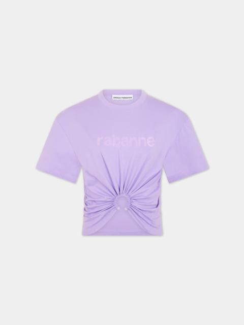 rabanne LAVENDER TOP IN JERSEY WITH PIERCING