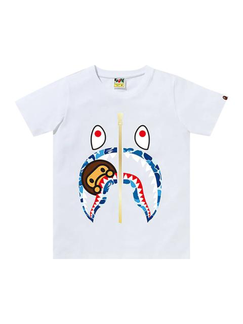 A BATHING APE® BAPE ABC Camoilo Shark Tee 'White/Blue'