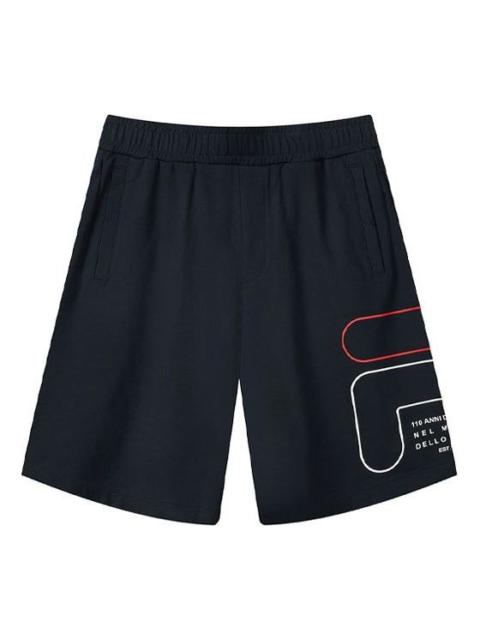 FILA FILA Alphabet Logo Knit Casual Sports Shorts Blue F11M138613F-NV
