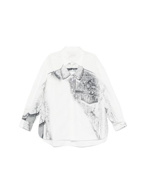 FENG CHEN WANG trompe l'oeil-print shirt