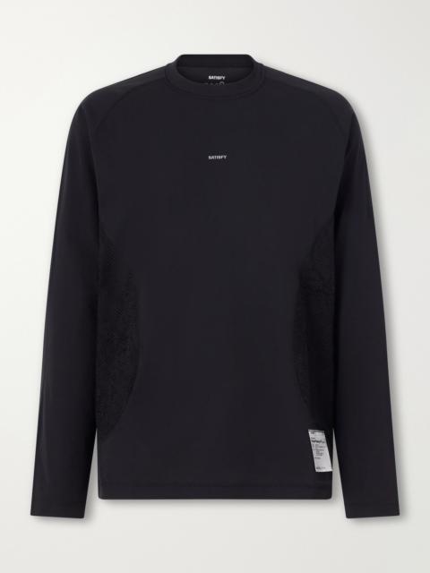 SATISFY Logo-Appliquéd Ghostfleece™ Octa® Running Top