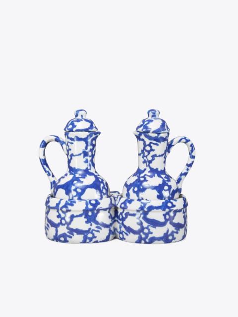 TORY BURCH Spongeware Oil & Vinegar Set