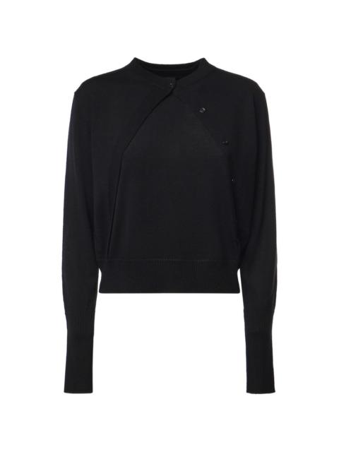 PINKO asymmetric button-fastening sweater