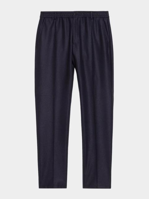 EMPORIO ARMANI Men's Wool Flannel Pintuck-Pleated Trousers